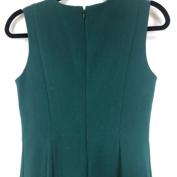 Banana Republic Dress Sleeveless Asymmetrical Buttons Fitted Waist Flared Skirt - Picture 7 of 10